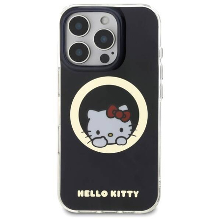 Original Handyhülle IPHONE 16 PRO MAX Hello Kitty Hardcase IML Sweet Kitty MagSafe (HKHMP16XHSWKK) schwarz