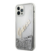 Guess GUHCP12LGLVSSI iPhone 12 Pro Max 6,7" srebrny/silver hardcase Glitter Vintage Script