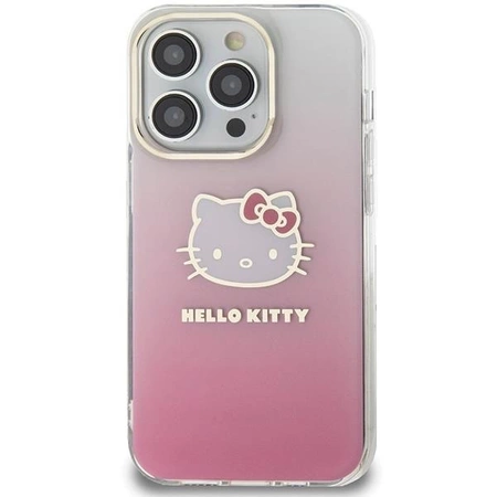 Hello Kitty IML Gradient Electrop Kitty Head case for iPhone 15 Pro - pink