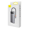 Baseus Metal Gleam Series stacja dokująca HUB 7 w 1 USB Typ C - 1 x HDMI / 1 x VGA / 3 x USB 3.2 Gen. 1 / 1 x Power Delivery / 1 x RJ-45 Ethernet szary (WKWG040013)