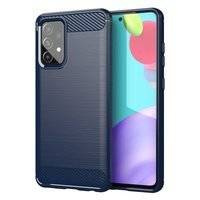 Carbon Case elastyczne etui pokrowiec Samsung Galaxy A72 4G niebieski