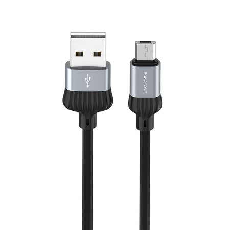 Borofone Kabel BX28 Dignity - USB na Micro USB - 2,4A 1 metr szary