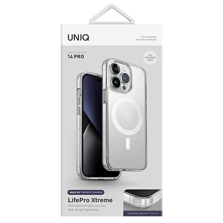 UNIQ etui LifePro Xtreme iPhone 14 Pro 6,1" Magclick Charging przeźroczysty/frost clear