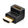 Ugreen adapter łącznik kątowy HDMI górny czarny (20110)