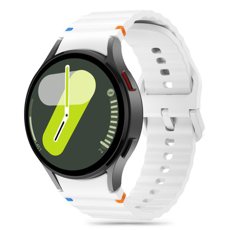 Pasek Tech-Protect Silicone Sport na Samsung Galaxy Watch 4 / 5 / 5 Pro / 6 / 7 / FE - biały