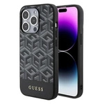 Guess GCube Stripes MagSafe Hülle für iPhone 15 Pro Max – Schwarz