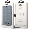 Karl Lagerfeld KLBKP14LSAKLHPG iPhone 14 Pro 6.1&quot; bookcase silver/silver Saffiano Monogram