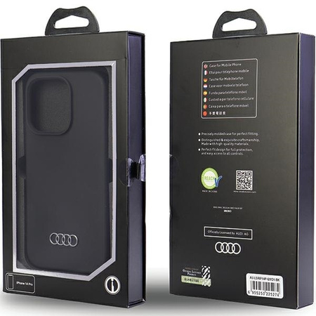 Audi Silikonhülle iPhone 14 Pro 6,1&quot; schwarz/schwarz Hardcase AU-LSRIP14P-Q3/D1-BK