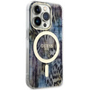 Guess GUHMP14LHLEOPWB iPhone 14 Pro 6.1" blue/blue hardcase Leopard MagSafe