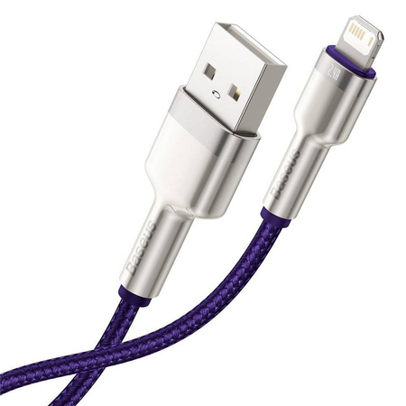 Baseus Cafule Series Metal Data Cable USB to IP 2.4A 1m Purple