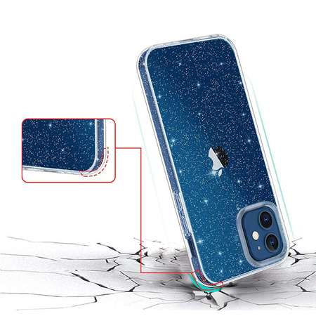 Crystal Glitter Case do Xiaomi Redmi Note 12S Srebrny