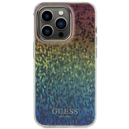 Etui Guess IML Faceted Mirror Disco Iridescent na iPhone 15 Pro - wielokolorowe