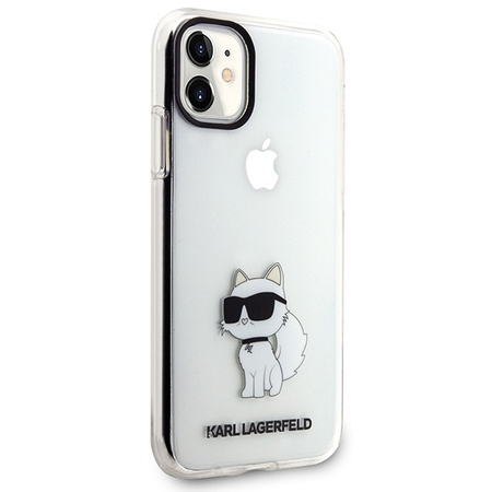 Oryginalne Etui IPHONE 11 / XR Karl Lagerfeld Hardcase Ikonik Choupette (KLHCN61HNCHTCT) transparentne