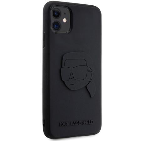 Original Case IPHONE 11 Karl Lagerfeld Hardcase Rubber Karl Head 3D (KLHCN613DRKNK) black