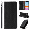 Magnet Strap Case for iPhone 12 Pouch Wallet + Mini Lanyard Pendant Black