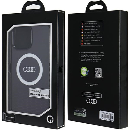 Audi IML Big Logo MagSafe Case iPhone 14 Pro Max 6.7" czarny/black hardcase AU-IMLMIP14PM-Q5/D2-BK