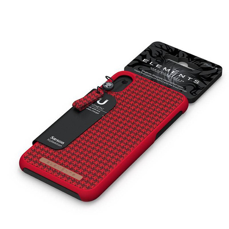 Nordic Elements Saeson Idun - Materiałowe etui iPhone Xs / X (Red)