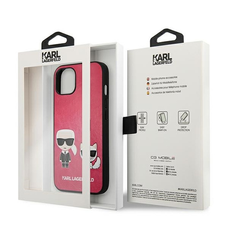 Karl Lagerfeld KLHCP13SPCUSKCP iPhone 13 mini 5,4" fuksja/fushia hardcase Ikonik Karl & Choupette