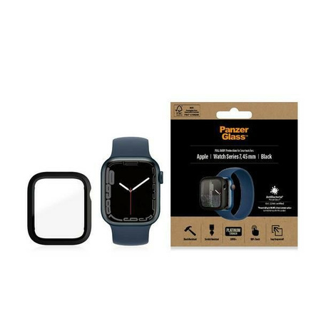 Gehärtetes Glas 5D APPLE WATCH 7 (45MM) PanzerGlass Full Body (3664) schwarz