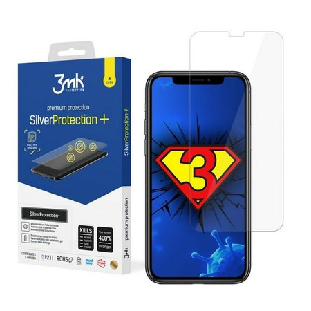 3MK Silver Protect+ iPhone XS Max/11 Pro Max, Folia Antymikrobowa montowana na mokro