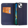 Dux Ducis Skin X2 case for iPhone 14 Plus case with magnetic flap blue