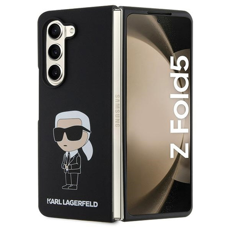 Karl Lagerfeld KLHCZFD5SNIKBCK Z Fold5 Hardcase schwarz/schwarz Silikon Ikonik