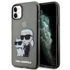 Oryginalne Etui IPHONE 11 / XR Karl Lagerfeld Hardcase Gliter Karl&Choupette (KLHCN61HNKCTGK) czarne