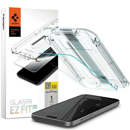 TEMPERED GLASS Spigen GLAS.TR &quot;EZ FIT&quot; IPHONE 15 PLUS CLEAR