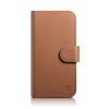 iCarer Wallet Case 2in1 iPhone 14 Pro Max Leder Flip Cover Anti-RFID Braun (WMI14220728-BN)