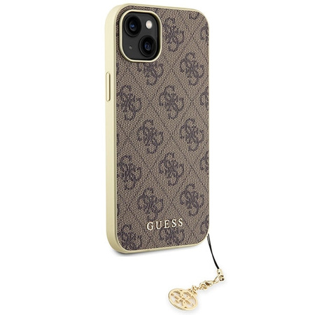 Guess GUHCP15MGF4GBR iPhone 15 Plus 6,7&quot; braun/braunes Hardcase 4G Charms Collection