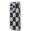 DKNY DKHCP15LHDLCEK iPhone 15 Pro 6.1" czarny/black hardcase IML Checkered Mono Pattern