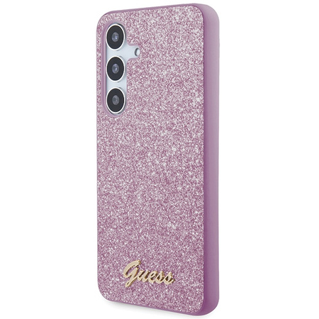 Guess GGUHCS24MHGGSHU S24+ S926 fioletowy/purple hardcase Glitter Script