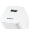 Baseus Charging Quick Charger ładowarka sieciowa zasilacz EU adapter USB Quick Charge 3.0 QC 3.0 biały (CCALL-BX02)