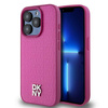 DKNY DKHMP15LPSHRPSP iPhone 15 Pro 6.1" różowy/pink hardcase Leather Monogram Pattern Metal Logo MagSafe