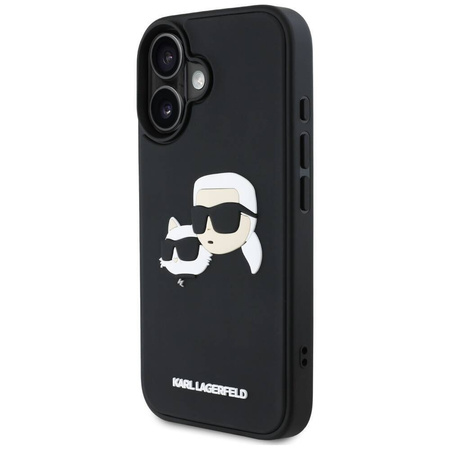 Case IPHONE 16 Karl Lagerfeld HC 3D Rubber Double Heads black