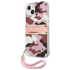 Guess nakładka do iPhone 13 Mini 5,4&quot; GUHCP13SKCABPI różowy hard case Camo Strap Collection