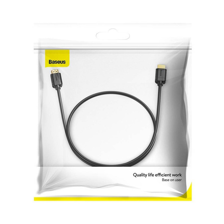 Baseus kabel przewód HDMI 2.0 4K 60 Hz 3D HDR 18 Gbps 2 m czarny (CAKGQ-B01)