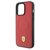 Oryginalne Etui FERRARI hardcase Carbon Metal Logo MagSafe FEHMP15XPTER do Iphone 15 Pro Max Czerwony