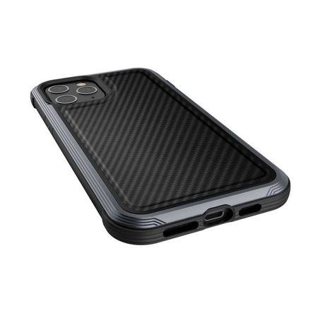 X-Doria Raptic Lux - Etui aluminiowe iPhone 12 Pro Max (Drop test 3m) (Black Carbon Fiber)