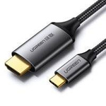 Ugreen kabel przewód HDMI - USB Typ C 4K 60 Hz 1,5 m czarno-szary (MM142 50570)