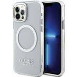 Guess GUHMP12MHTRMS iPhone 12/12 Pro 6.1" srebrny/silver hard case Metal Outline Magsafe