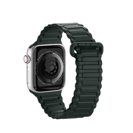 Dux Ducis Strap (Armor Version) pasek Apple Watch SE, 8, 7, 6, 5, 4, 3, 2, 1 (41, 40, 38 mm) silikonowa magnetyczna opaska bransoleta zielony