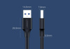 Ugreen kabel przewód USB 2.0 (męski) - USB 2.0 (męski) 3 m czarny (US128 30136)