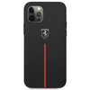 Ferrari FEOMSHCP12LBK iPhone 12 Pro Max czarny/black hardcase Off Track Leather Nylon Stripe