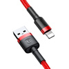 Baseus Cafule Cable - Kabel połączeniowy USB do Lightning, 1.5 A, 2 m (czerwony)