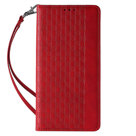 Magnet Strap Case für Samsung Galaxy S23 Flip Wallet Mini Lanyard Stand Rot