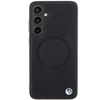 BMW BMHMS24M23RTPK S24+ S926 black/black hardcase Signature Leather Half Textured &amp; Circle MagSafe