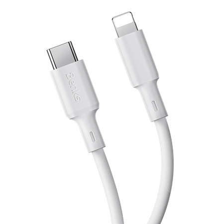 Benks Kabel D45 - USB na Lightning - 2,4A 1,2 metra biały