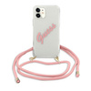 Guess GUHCP12SCRTVSPI iPhone 12 mini 5,4" różowy/pink hardcase Script Vintage