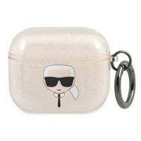 Karl Lagerfeld KLA3UKHGD AirPods 3 cover złoty/gold Glitter Karl`s Head